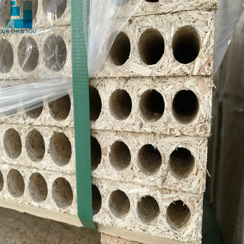 E1glue china factory  35mm Hollow Chipboard tubular Particle Board For Door Usage