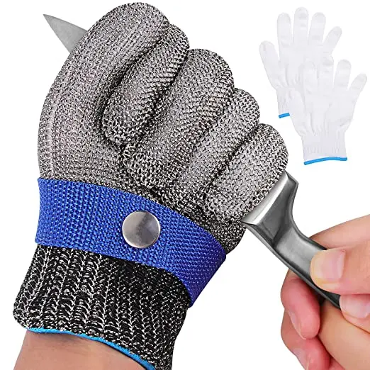 Stainless Gloves Chainmail Gardening Butcher Slaughter Stainless Steel Mesh Anti Cut Resistant Gloves