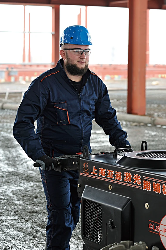 Mini High Quality Easy Operation Gasoline Engine 4 Wheel High Precision Automatic Concrete Laser Leveling Screed