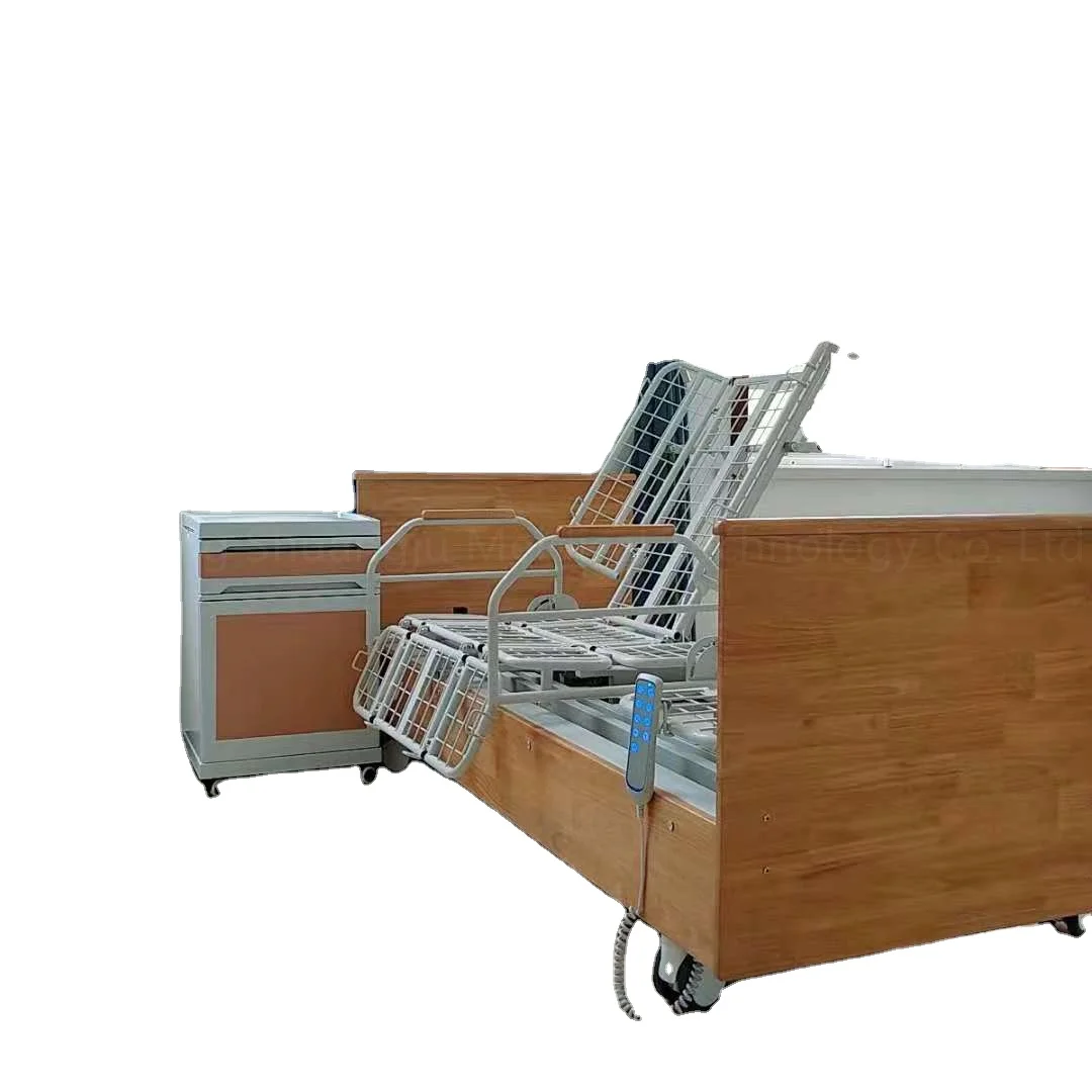 Solid wood electric two function water massage facial  spa nursing adjustable  bed backrest fully electric hair transplant bed