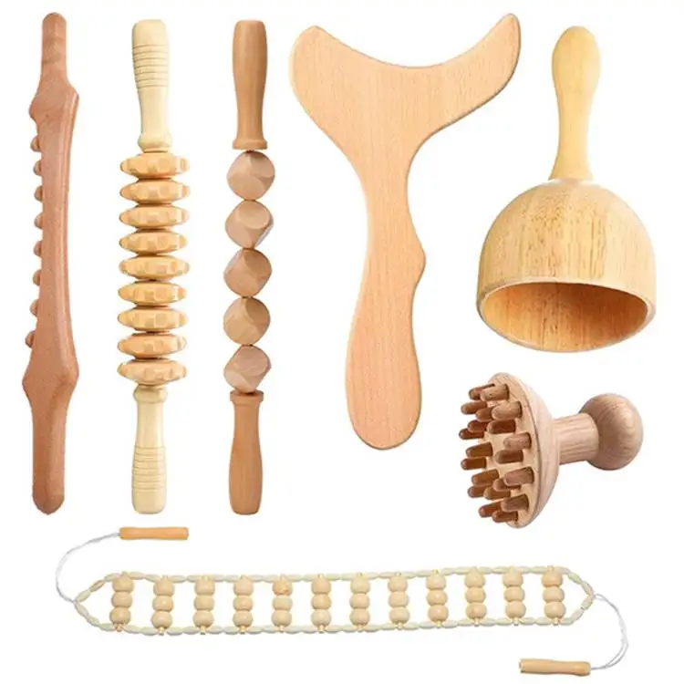 Wooden Therapy Tools Body Massager Wood Set Therapy face wood therapy
