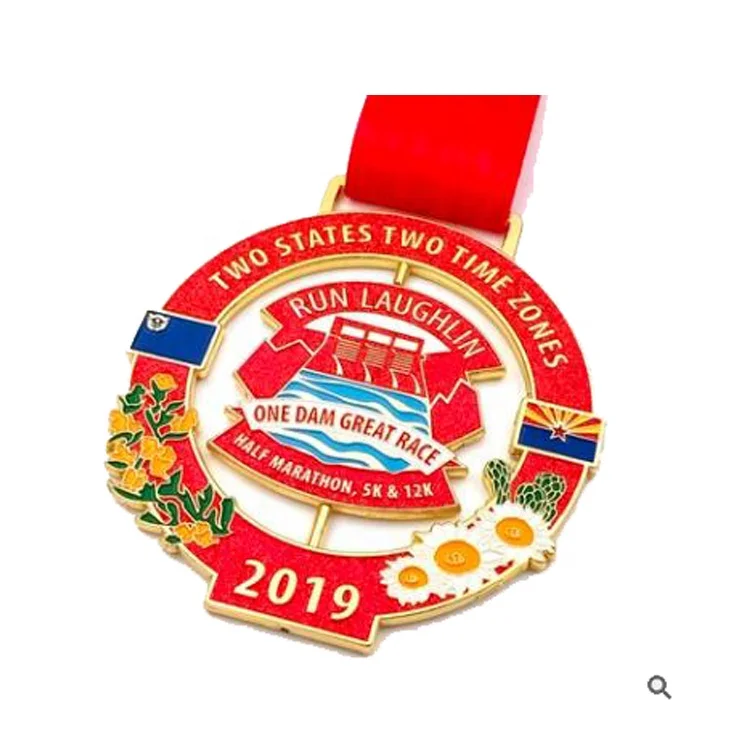 Custom Zinc Alloy medals and trophies weight lift  Medal