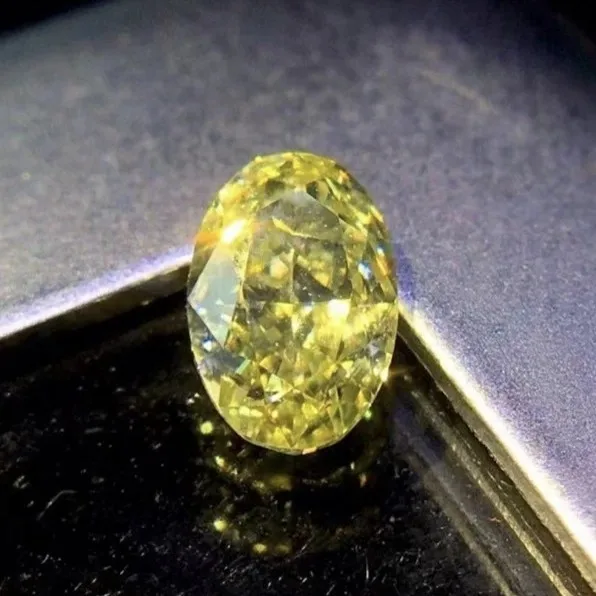 1ct пушистый желтый бриллиант лаборатория алмазное желтое нарядное яркое интенсивного желтого человечка из VVS с IGI Джиа