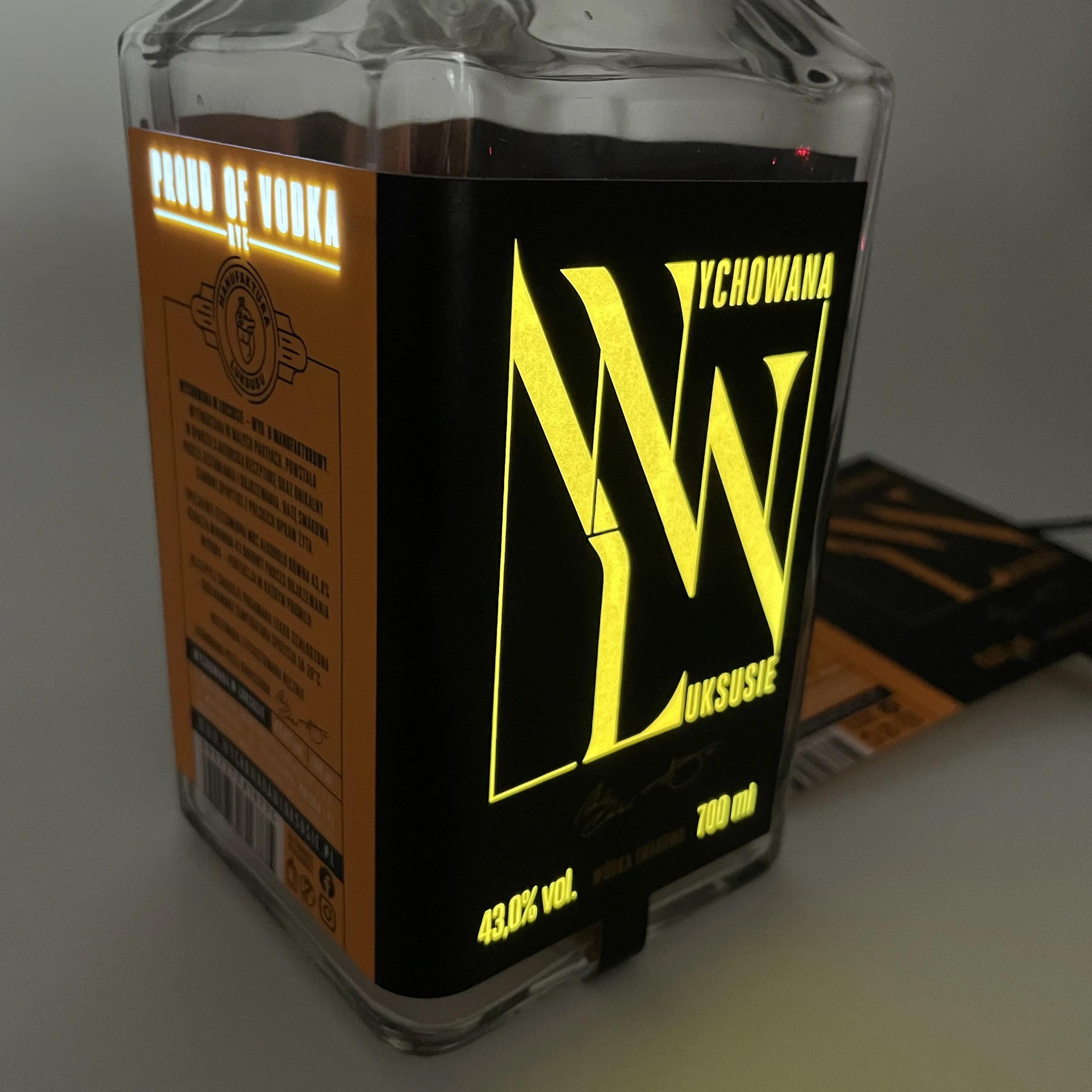 High brightness Luminous EL labels for advertising display LED bottle label sticker customization light up your brand