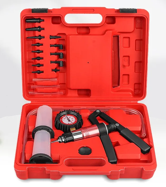 Professional Car Brake Fluid Bleeding Kit Vacuum Gauge Pump Sets