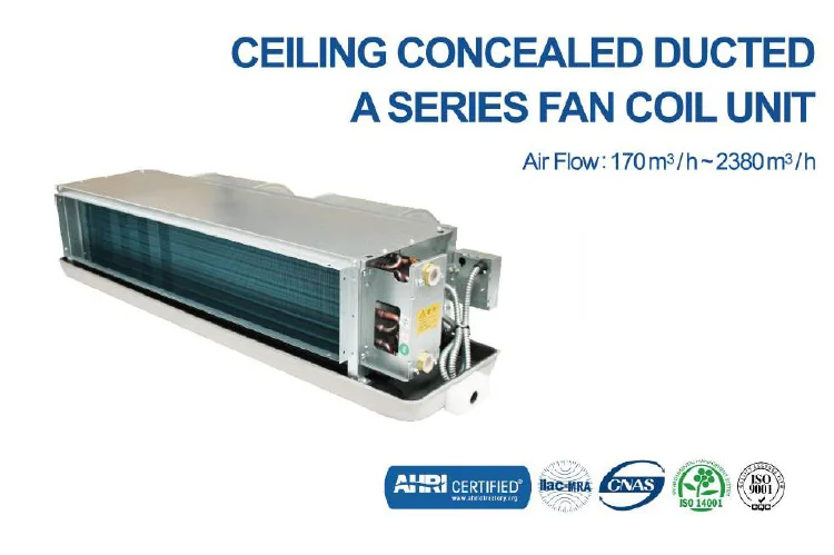 6000BUT - 24000BTU ceiling FCU system heat pump use air conditioning fan coil air cooling unit