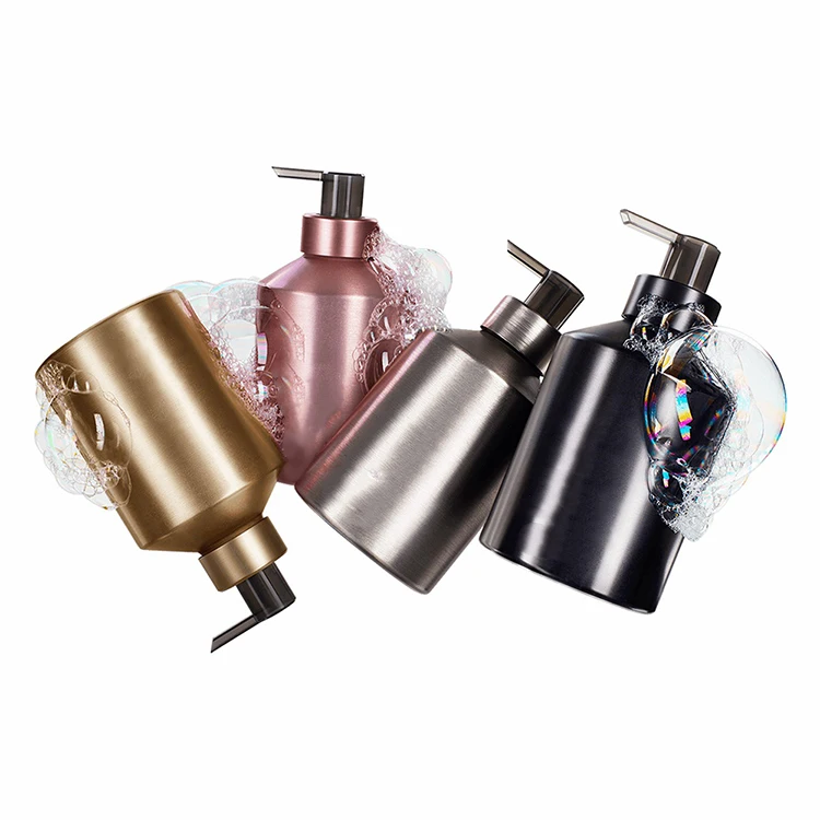 Oem Manufacture Premium Refillable Empty Aluminum Oil Bottle With Pump 30ml - 200ml