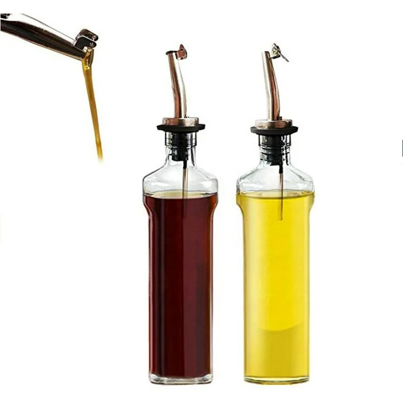 Avertan oil spout Pour Set Stainless Steel bottle and Wine Liquor Dust Caps Covers for olive oil