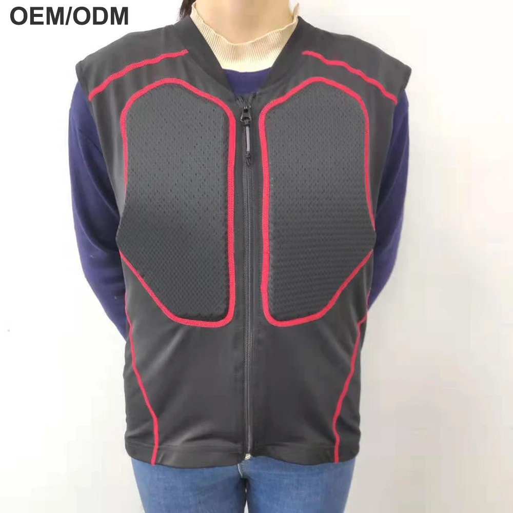 Custom shock resistance Body Armor Protector Shirt with Back Chest Protection ski motorcycle protective vest T shirt