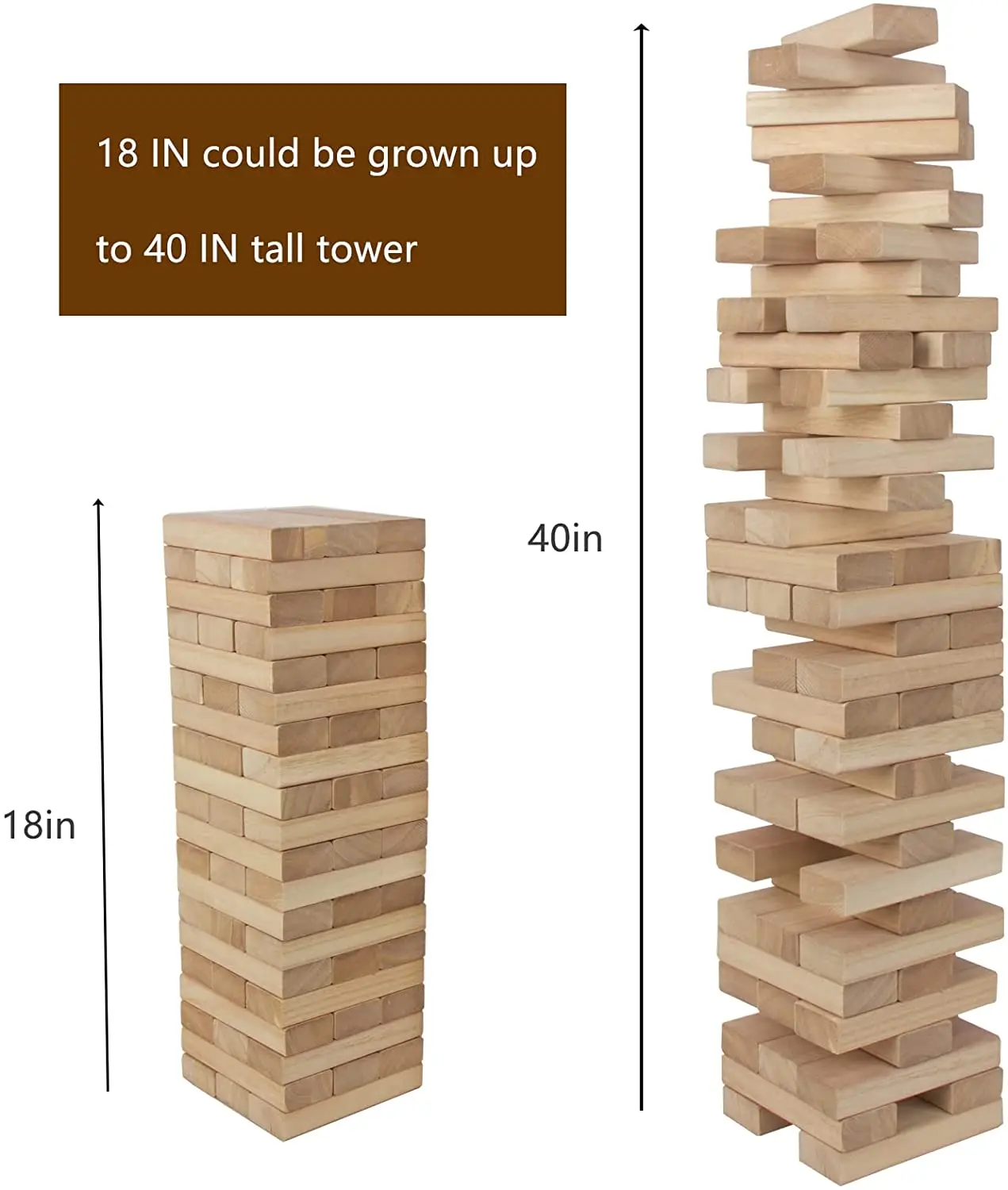 54pcs Giant Outdoor Games Giant Tumble Tower