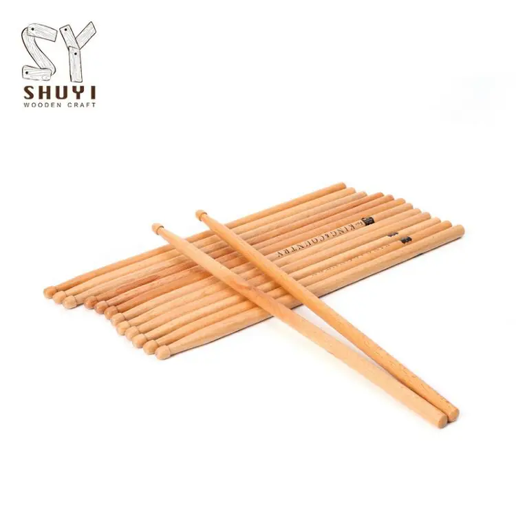 Factory Direct High Quality Custom Logo 2b 3a 5a 5b 5c 7a Maple Birch Beech Ash Rubber Hickory Walunt Sandalwood Wood Drumstick