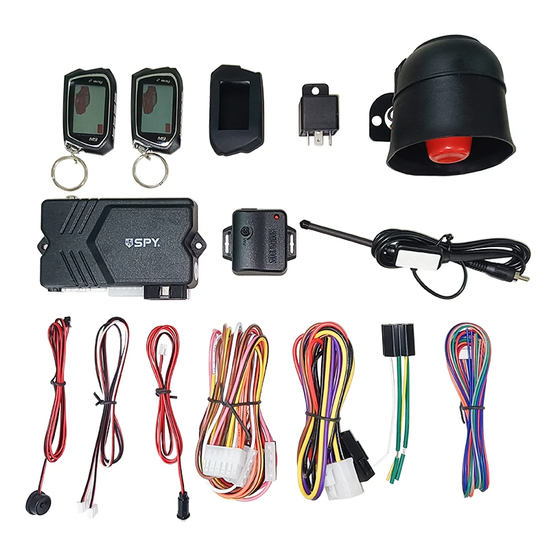 Spy Two-Way Car Alarm System Remote Starter Engine Starter Ignition Control Universal Kit Honda Ford Keyless Entry Toyota
