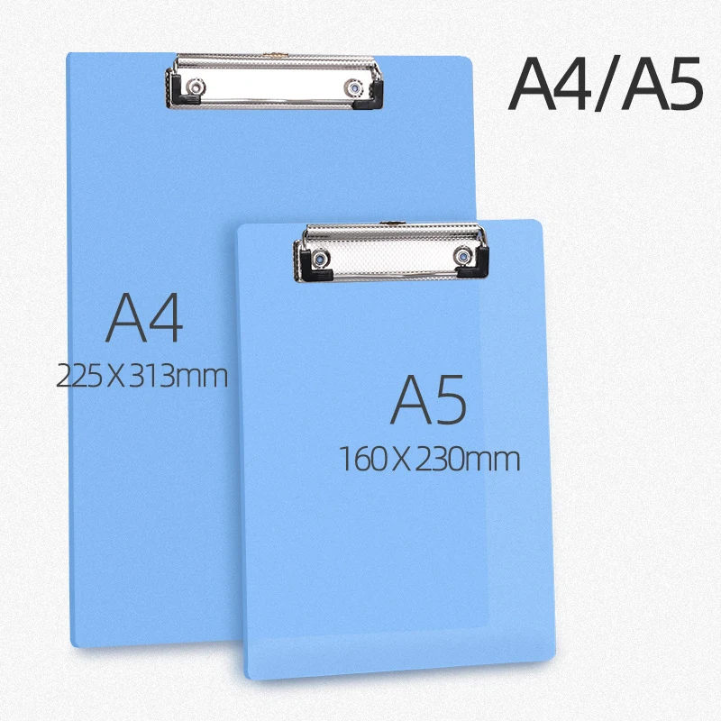Custom Logo Design Clear Writing Folio Plastic Foldable Clip Board A4 Office Letter Pad Paper Small Clipboard A4 Clip Board