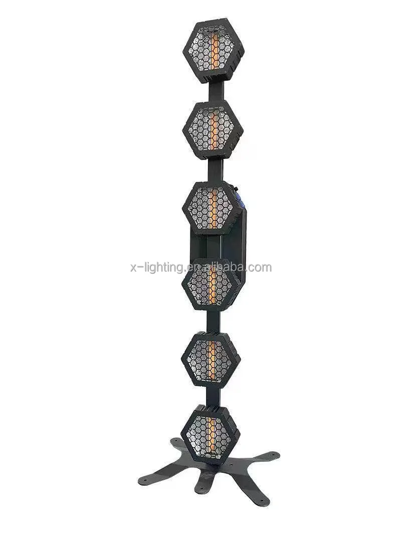 nightclub bar disco stage background light LED hexagon retro light