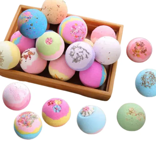 Wholesale Body Spa Products Multicolor Bath Fizzy Colorful Vitamin C Bath Bombs Private Label