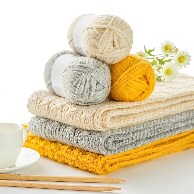 
Yarncrafts Durable Gift Knit Blend Multicolor Chunky Thick Scarf Acrylic Yarn for Men Light Weight 