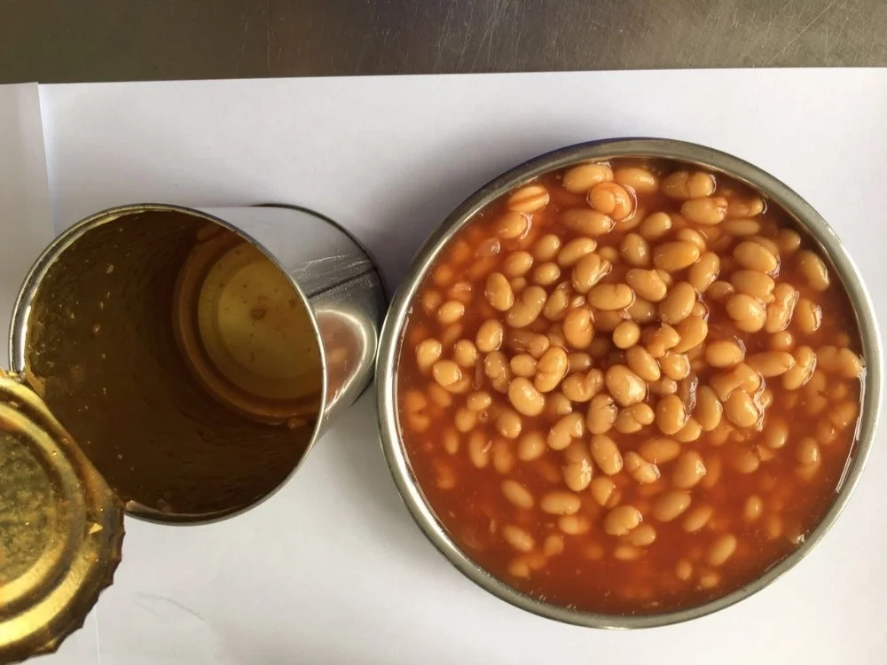 
OEM canned food canned white kidney beans in tomato sauce 425ml for middle east market 