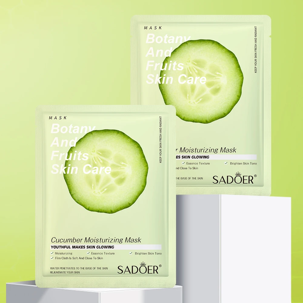 Natural Plant Extract Beauty Face Mask Aloe Pomegranate Avocado Rose Fruit Moisturizing Hydrating Whitening Sheet Facial Mask