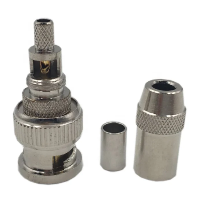 RG58 RG59 RG6  RF coaxial  male clamp lock  BNC connector adapter for CCTV