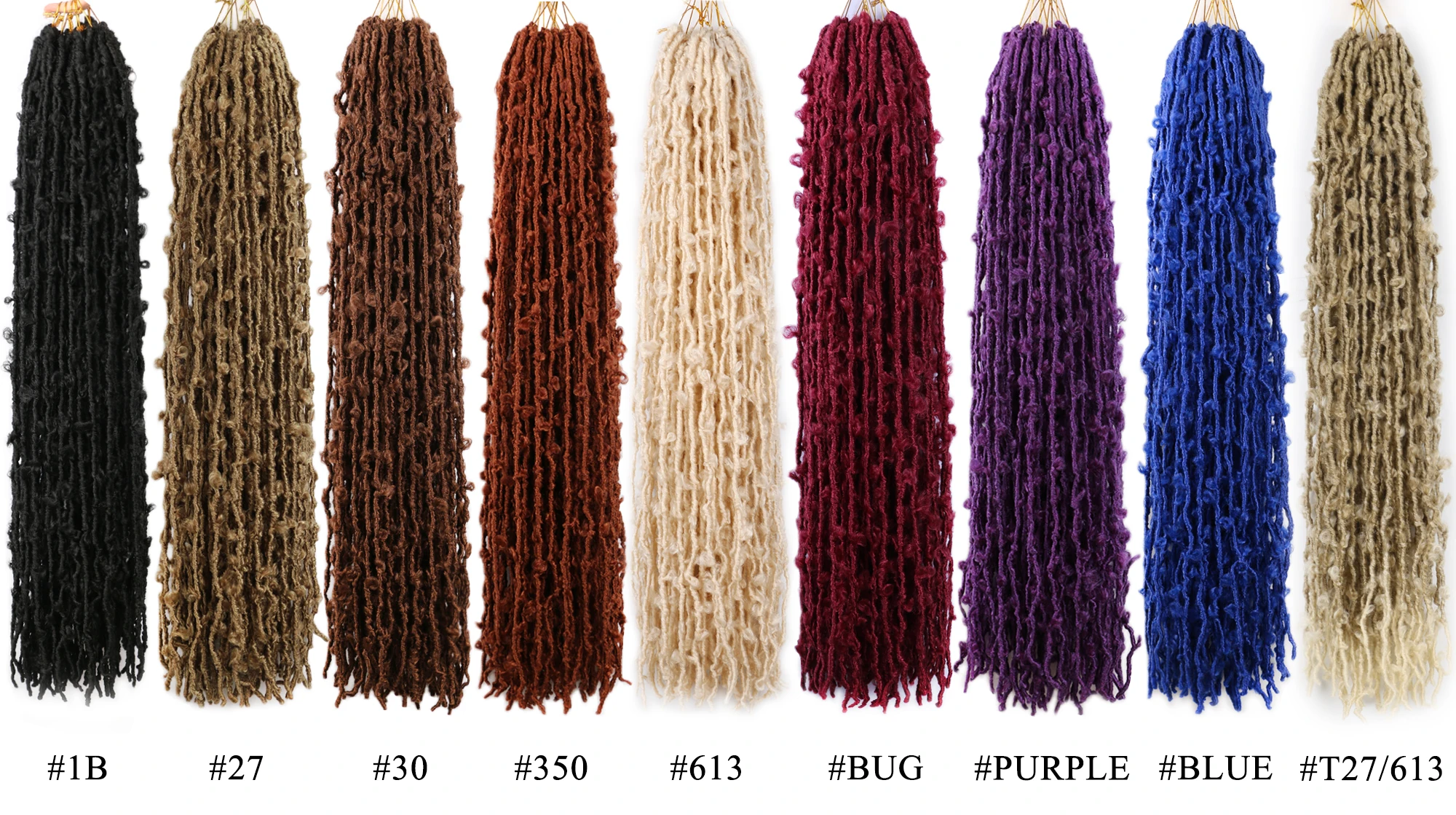 Wholesale faux locs long butterfly locs braiding hair 24inch Twist crochet hair synthetic hair wicks for african braids