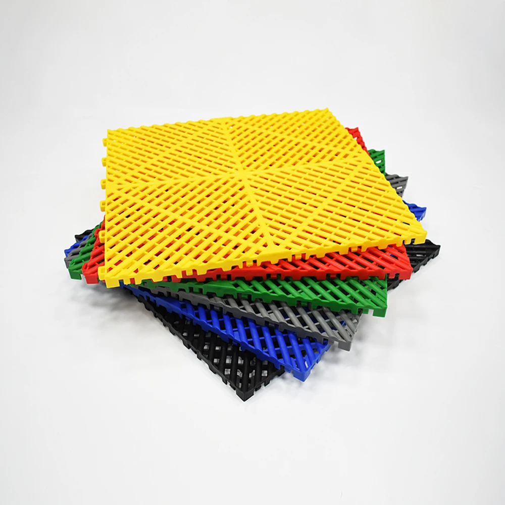 Customized High-strengh Garage Floor Tiles Plastic Interlocking PP Flexible Garage Flooring