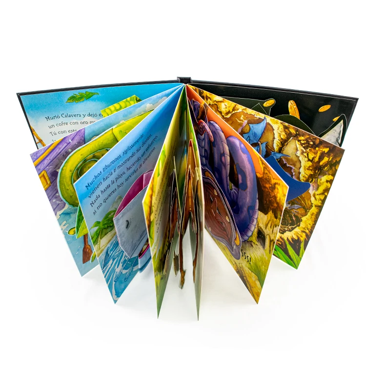 Professional Factory Pop Up Children Board Book Printing CMYK Colorful Book For Kids Story 3d Book