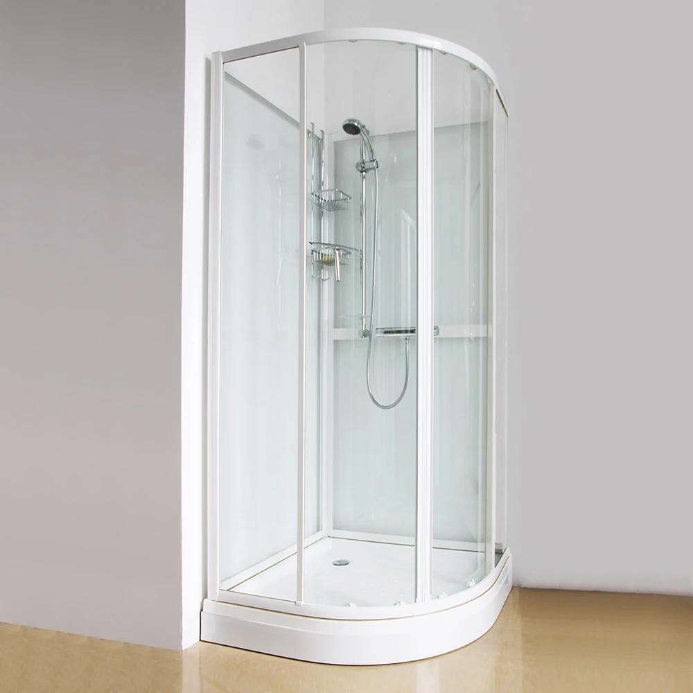 High Quality Plexiglass Retractable Sliding Bathroom Bypass Room Glass Fitting Kit Shower Door