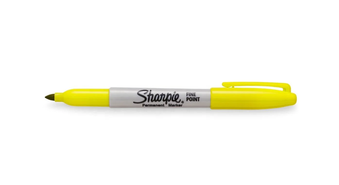 
sanford sharpie fine point permanent pen oil diy marker pen 1.0mm 12pcs AP ASTMD-4236 yellow 30035 