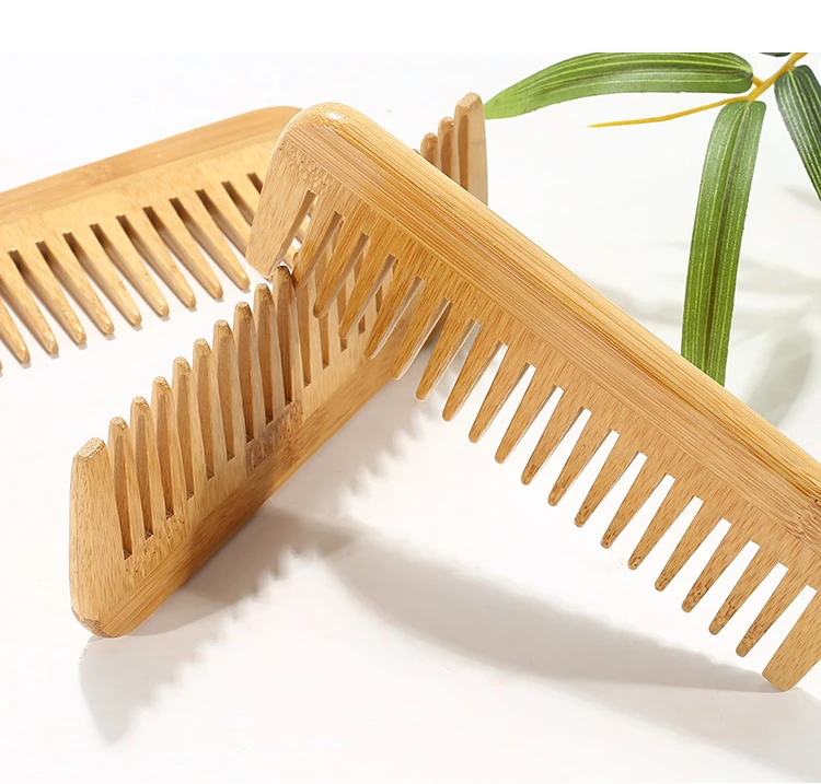 Bamboo Wide Toothed Comb Detangling Wood Comb Zero Waste Historical Hairdressing Eco Friendly Comb