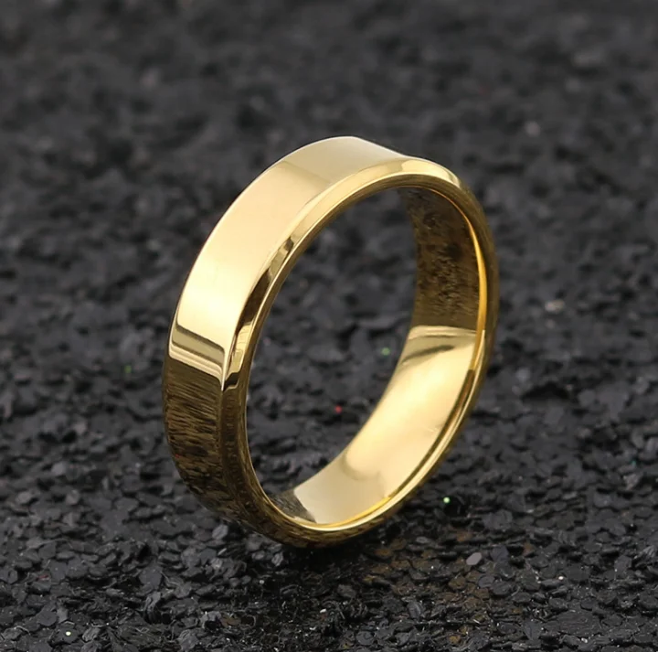
Fashion hot selling 4mm polished blank 316L stainless steel rings for men 