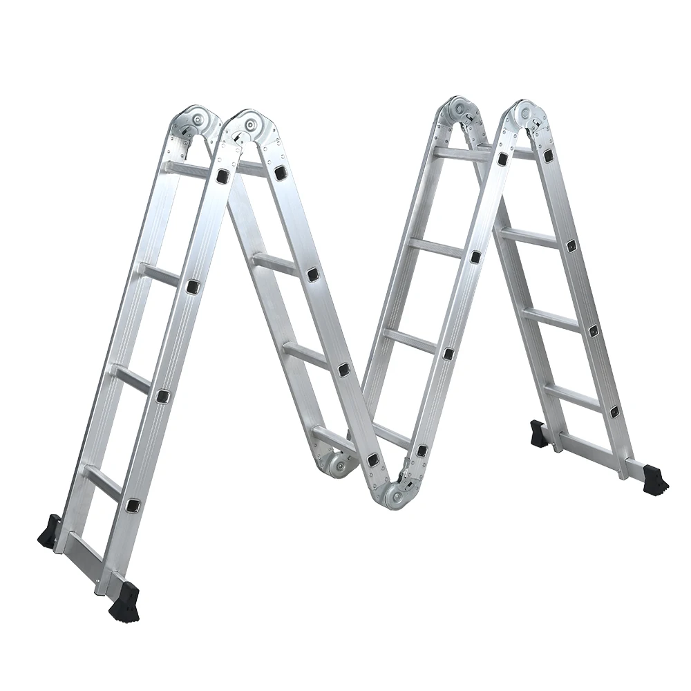 En131 4X3step Aluminium with Big Joint Multipurpose Ladder aluminium ladder foldable