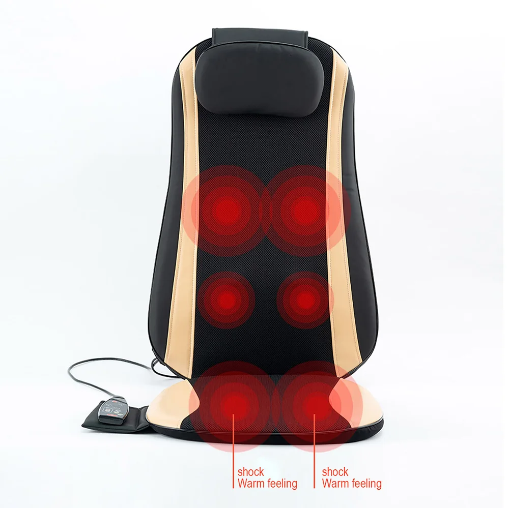 2020 New Kneading Massage Cushion Back Massager Cushion with Heating Air Compress Massage Chair car