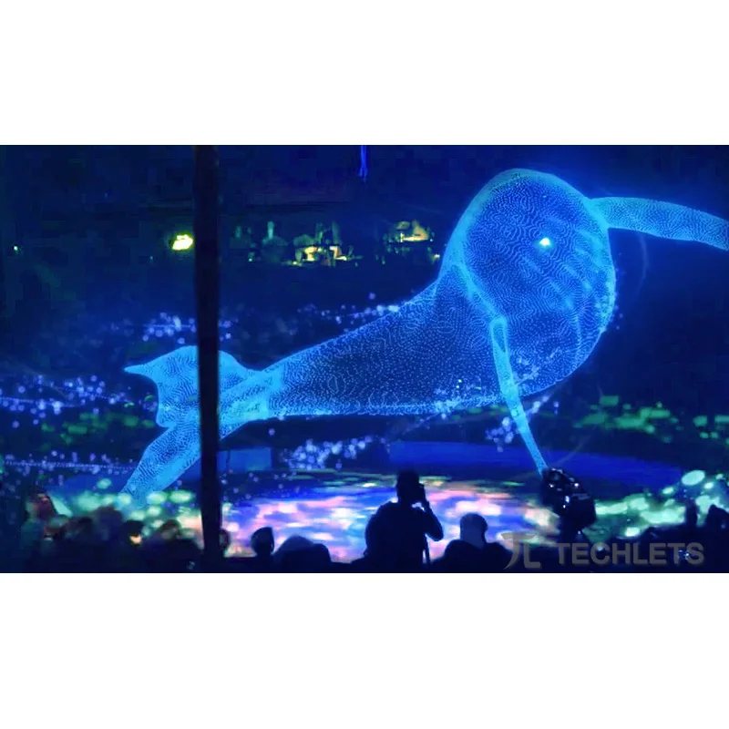transparent 3D Holographic Stage mesh screen for hologram projection big stage 3d holographic projection  show