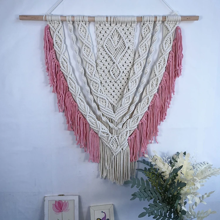 High Quality Macrame Tapestry Wall Hangings Bohemian Wall Hanging Macrame Home Decoration Nordic Art Tassel Macrame Boho Tapestr