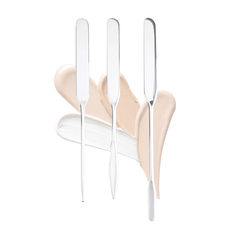 Оптовая продажа высококачественные инструменты для макияжа из нержавеющей стали шпатель Корейская жидкая тональная лопатка с чехлом