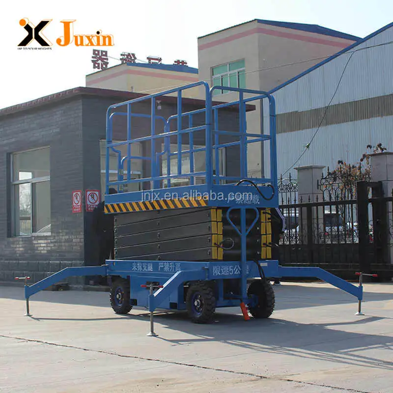 Mobile scissor loading and unloading console climbing ladder hydraulic lifting machinery electric scissor freight elevator