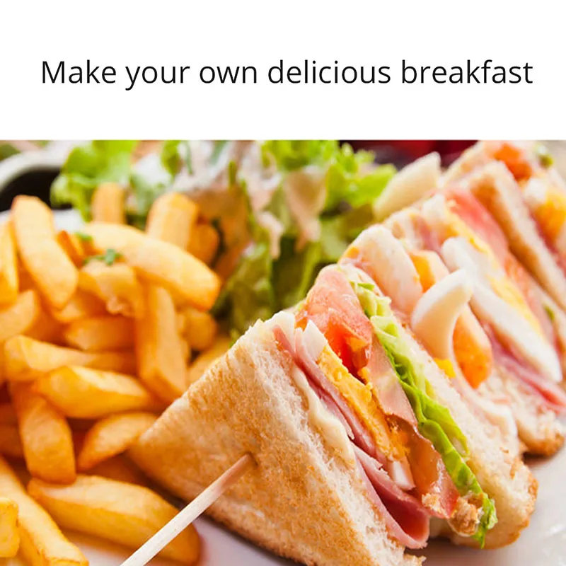 household high power 1200W stainless steel housing electric hot plate sandwich maker grill