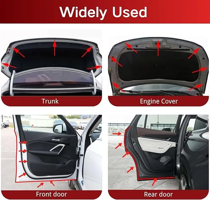Manufacturers wholesale car door seal/U-shaped bubble seal Steel cassette type self-adhesive seal