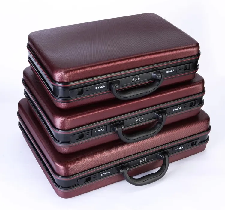 WETRUST 16' inch Black Dark Red Document Organizer Hard Case Storage Laptop Briefcase suitcase