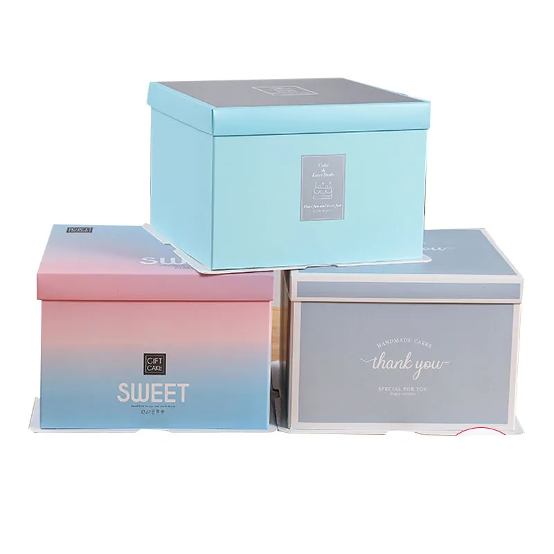 Paper Cake Box Factory Promotion Custom printing folding wholesale moon Cake packaging gift Birthday Cake Boxes