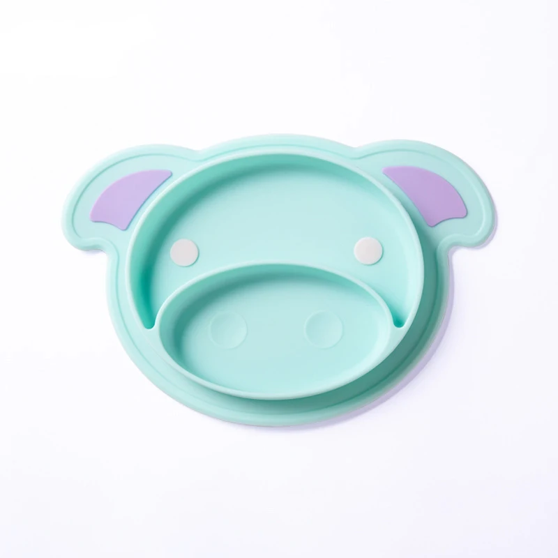 Bpa Free Child Feeding Silicone Dinner Placemat Plate Non-slip Separate Silicone Suction Cup, Suitable for Baby Toddler