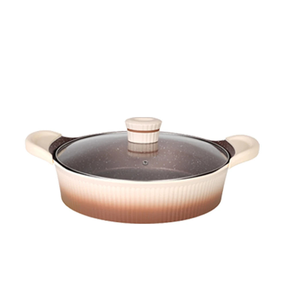 Hot sale die casting aluminum cookware pot set kitchen cooking pot set cookware non stick pan cookware sets marble coating