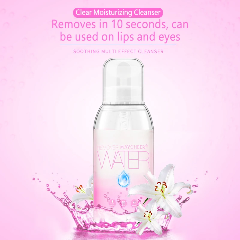 Maycheer Micellar Water Makeup Remover Water Cleanser Standard Makeup Remover with Vitamin C & Exfoliating Beads