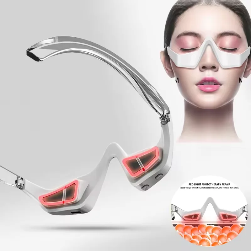 Smart Portable Type-C Eye Massager with Red Light Therapy Anti-Aging 3 Gears Vibration Anti-Wrinkle for Face