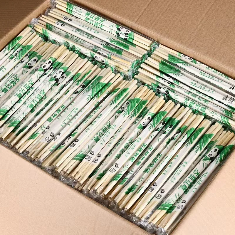 Custom Logo Printed Wholesale Price Eco Friendly Opp Package High Quality Disposable Bamboo Chopsticks