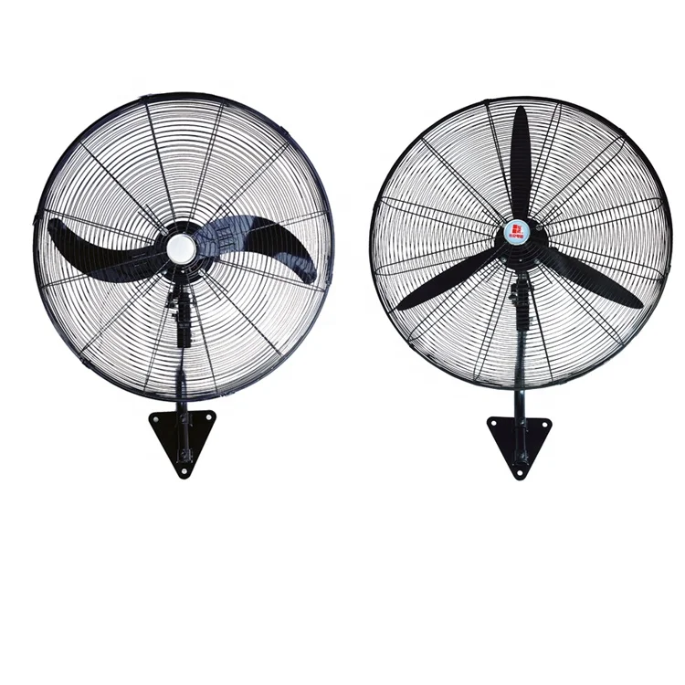 Big chinese soundless adjustable industrial 26 inch three speed metal blade oscillating cheap 110v 220v wall mount fan