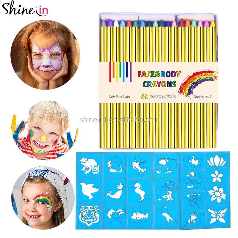 Best Sell 16 Colors Face Painting Crayons Washable Face Paint Sticks for Halloween