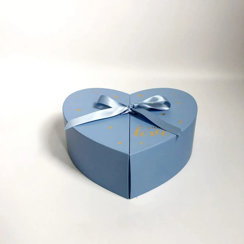 Wholesale custom luxury white love heart shaped flower box with insert foam for preserved rose nice heart shape gift box packing