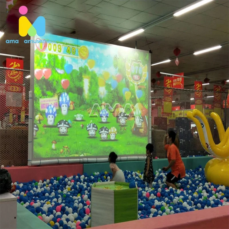 Multi Plyers Games Ball/Guns Interactive Wal Projector Indoor Interactive Wall Projection Amusement for Kids