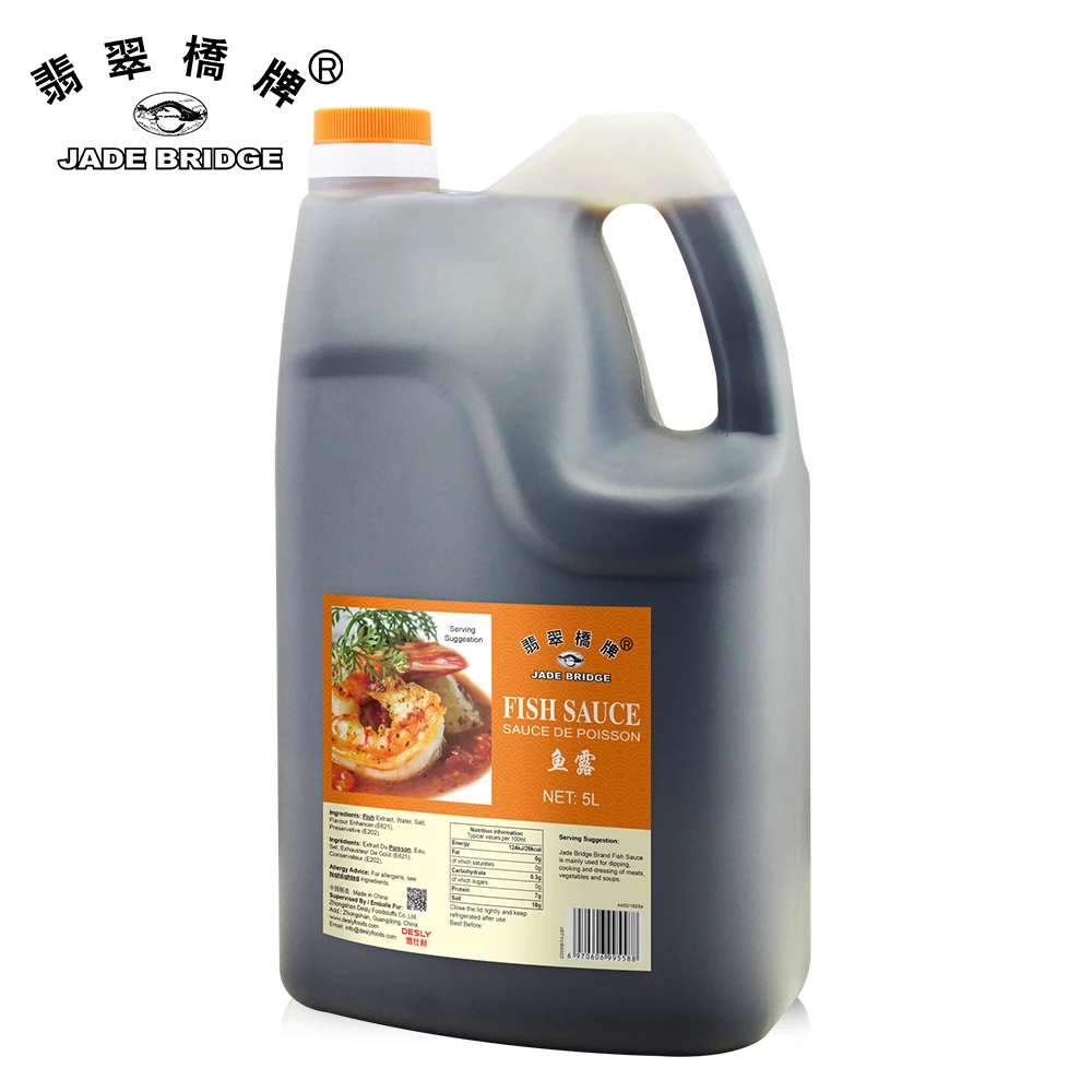 Factory-Direct Wholesale Price Haccp Halal BRC Certified Condiments Jade Bridge Fish Sauce for Supermarkets